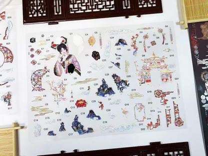 DIY miniature Scene Sticker MU YAO Vol. 9 Snowy Wonderland Snowfall over the Forbidden City - L 3