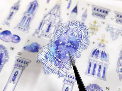 DIY miniature Scene Sticker MU YAO Vol. 9 Snowy Wonderland Snowfall over the Forbidden City - L 4