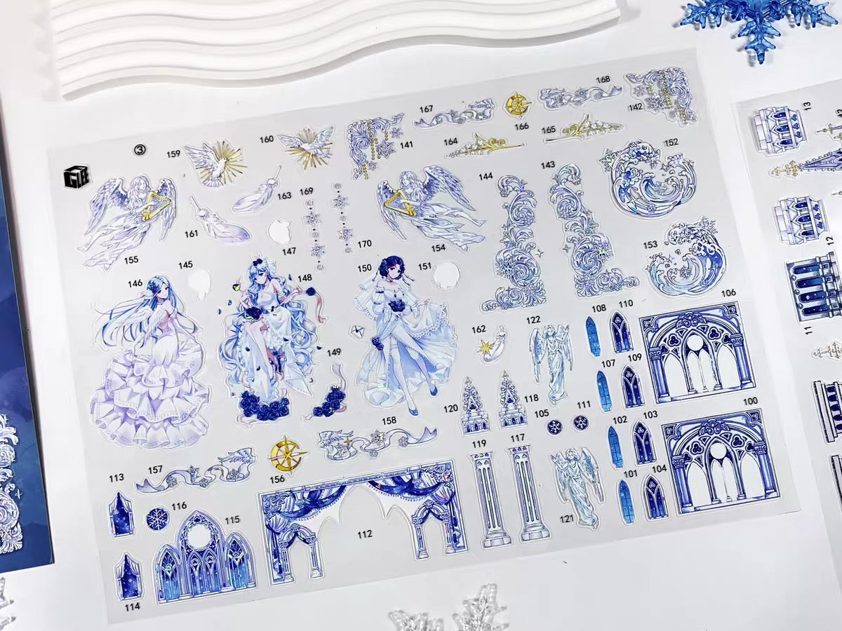 DIY miniature Scene Sticker MU YAO Vol. 9 Snowy Wonderland Snowfall over the Forbidden City - L 6