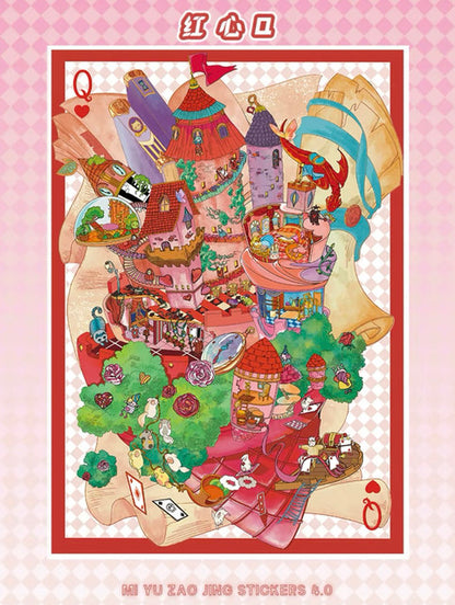 DIY mininature Scene Sticker Mi Yu Zao Jing Vol. 4 Ace Alice Series Diamond Queen of Hearts King of Clubs Ace of Spades - L 2