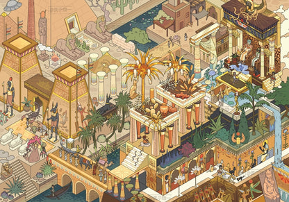 DIY miniature Scene Sticker MI YU ZAO JING MI YU ZAO JING Vol. 8 Echoes of Civilization Rainforest Secret - Maya Nile Divine - Egypt City-State Glory - Rome - L 6