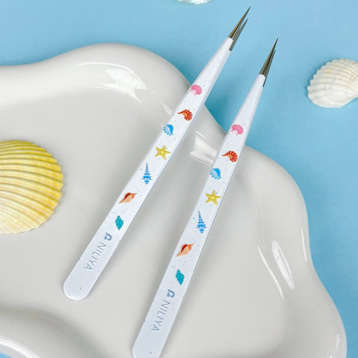 DIY miniature Scene Sticker NILIYA NILIYA Ocean Shell Tweezers Curved Tip Tweezers Straight Tweezers - S 2