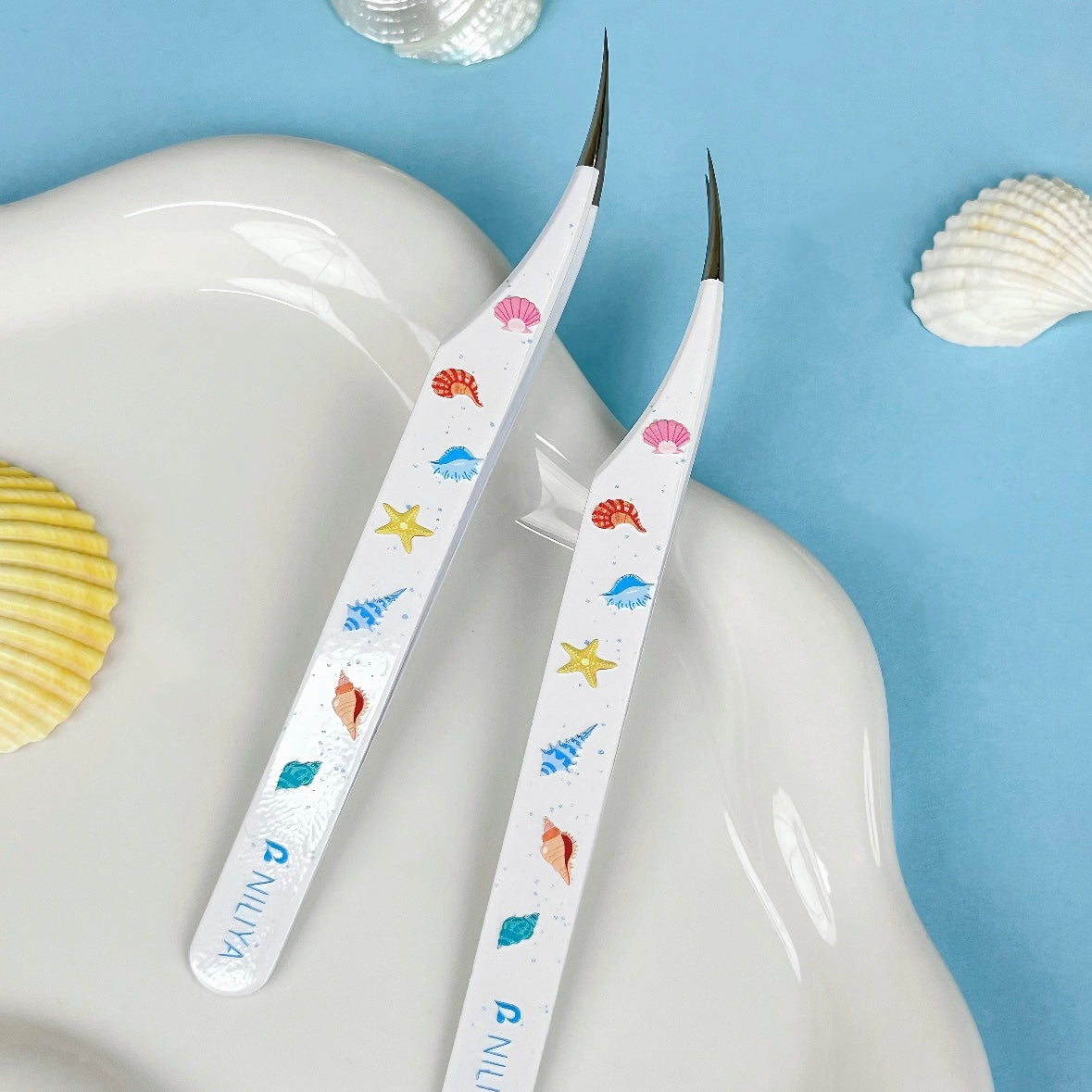 DIY miniature Scene Sticker NILIYA NILIYA Ocean Shell Tweezers Curved Tip Tweezers Straight Tweezers - S 3