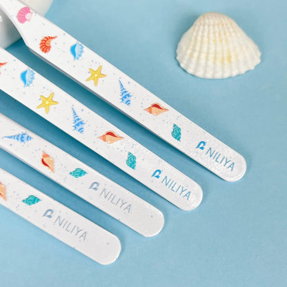 DIY miniature Scene Sticker NILIYA NILIYA Ocean Shell Tweezers Curved Tip Tweezers Straight Tweezers - S 4