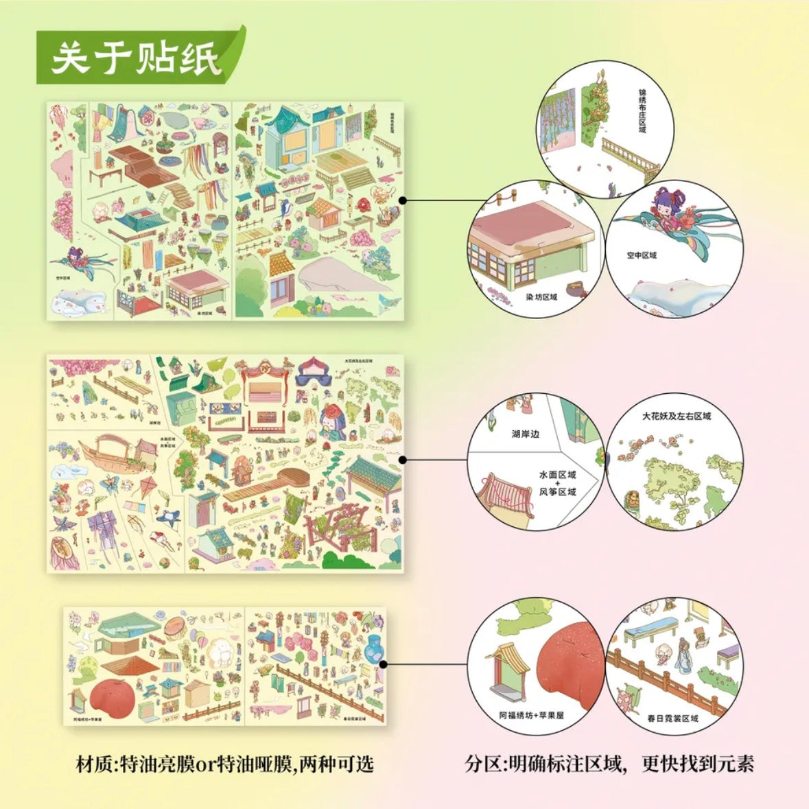 DIY miniature Scene Sticker ONE VISUAL Vol. 11 Spring Weaving Fairy Town - XL 3