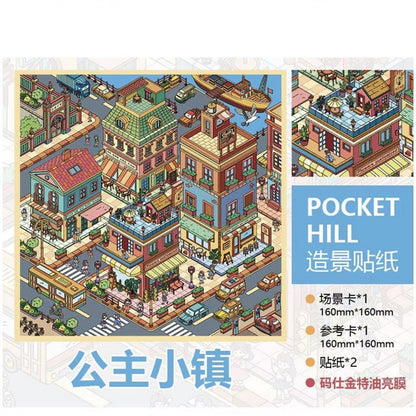 DIY mininature Scene Sticker PocketHill Vol. 14 Princess Series Princess Castle Princess Town - M 2