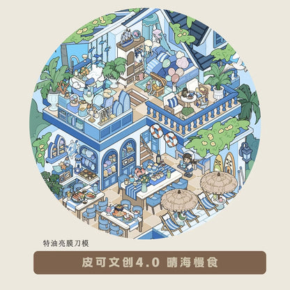 DIY mininature Scene Sticker PICO Vol. 4 Forest Retreat Café Sunny Sea Slow Dining - L 3