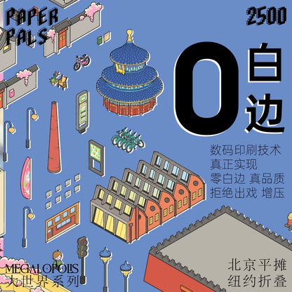DIY mininature Scene Sticker PaperPals Great World Series Chongqing - XL 5