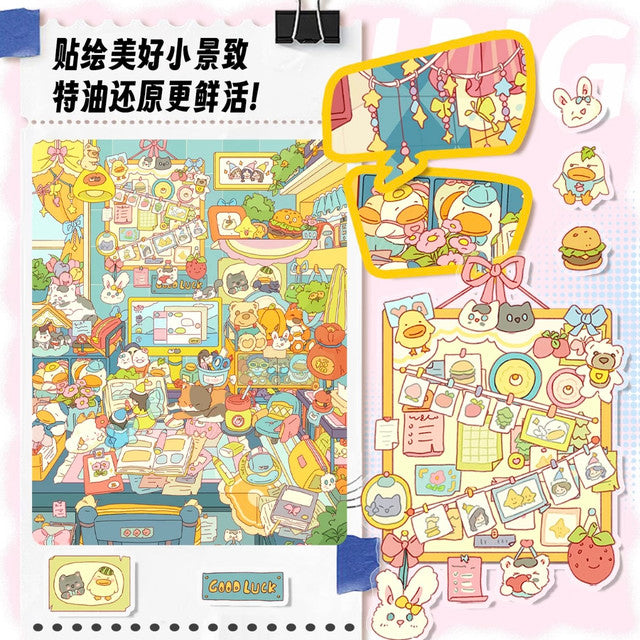 DIY mininature Scene Sticker Paper Space Vol. 37 Desktop Mini World Baking Flowers & Plants Toys Tailoring - M 4