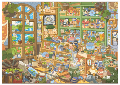 DIY miniature Scene Sticker Paper Space Paper Space Vol. 49 Green Shade Wonderland Childlike Grocery Store - L 4