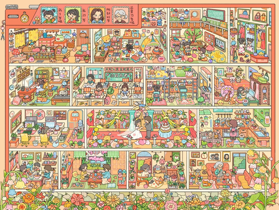 DIY miniature Scene Sticker Paper Space Paper Space Vol. 50 Life Grid Encyclopedia Promise to Grow Old Together - XL 2