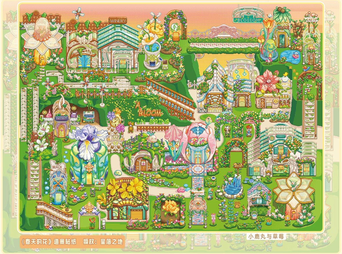 DIY miniature Scene Sticker PIXEL PIXEL Vol. 17 A Little Sweet Spring Flowers - L 6