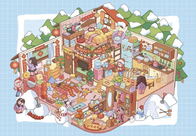 DIY mininature Scene Sticker QiMi Vol. 2 New Year Is Here - L 1