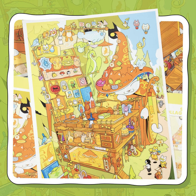 DIY mininature Scene Sticker rest isle Vol. 1 Imagine Together Street Stall in the Steel Forest Chaotic Dock Parcel Station - L 3
