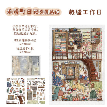 Henuan Town Diary Tailor’s Workday Bakery Workshop Cozy Cottage - M