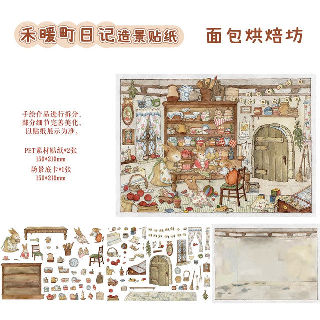 Henuan Town Diary Tailor’s Workday Bakery Workshop Cozy Cottage - M