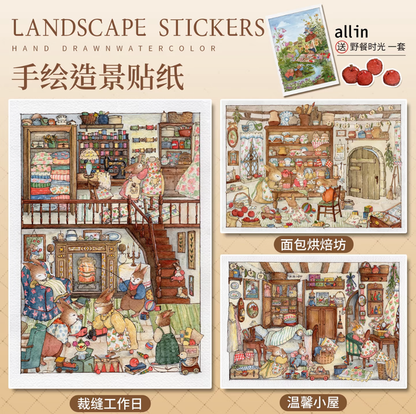 Henuan Town Diary Tailor’s Workday Bakery Workshop Cozy Cottage - M