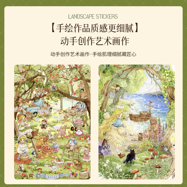 DIY mininature Scene Sticker RouTuanXiaoGou Green Dream River Vol. 3 Little Autumn Harvest Time Wardrobe - M 7