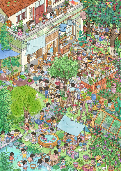 DIY miniature Scene Sticker Shui Bu Zhao Shui Bu Zhao Vol. 7 Farm Life - Spring Farm Life - Summer Farm Life - Autumn Farm Life - Winter - L 2