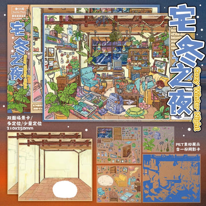 Vol. 18 Warm Winter Whispers Homey Winter Night Cloudside Settlement House Bug Apartment Fireside Mealtime - L