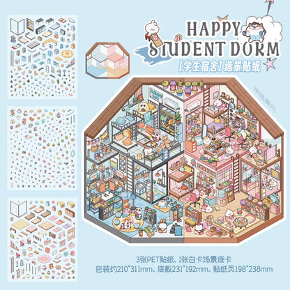 Dormitory Theme Cat & Dog Diary Student Dormitory - L