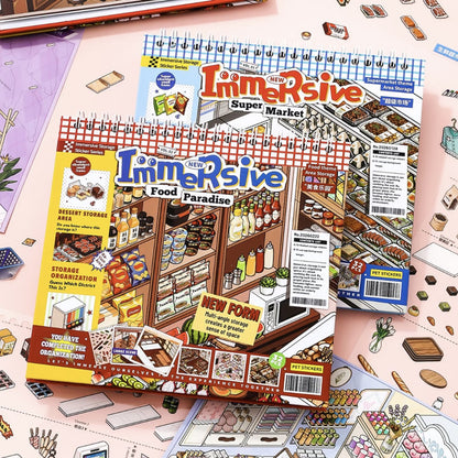 DIY mininature Scene Sticker SIMNO Collection Book Supermarket Food Paradise - M 1