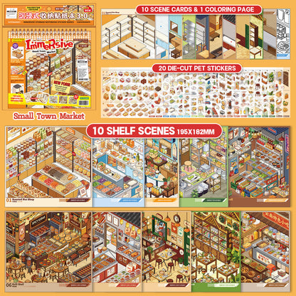 DIY miniature Scene Sticker SIMNO SIMNO Collection Book Vol.3 Vol. 4 Small City Market - M 3