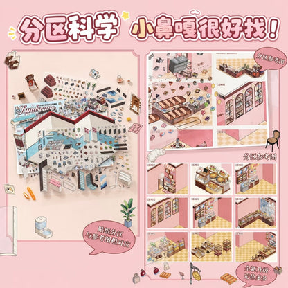 DIY miniature Scene Sticker SIMNO Shop Series Vol. 6 Cocoa Dessert Shop Leisure Café Cocoa Dessert Shop Leisure Café - L 8
