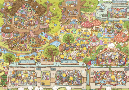 DIY miniature Scene Sticker SKYISLE Vol. 14 Fantasy Dream Series Summer Train Summer Feast Long Street Market - XL 2