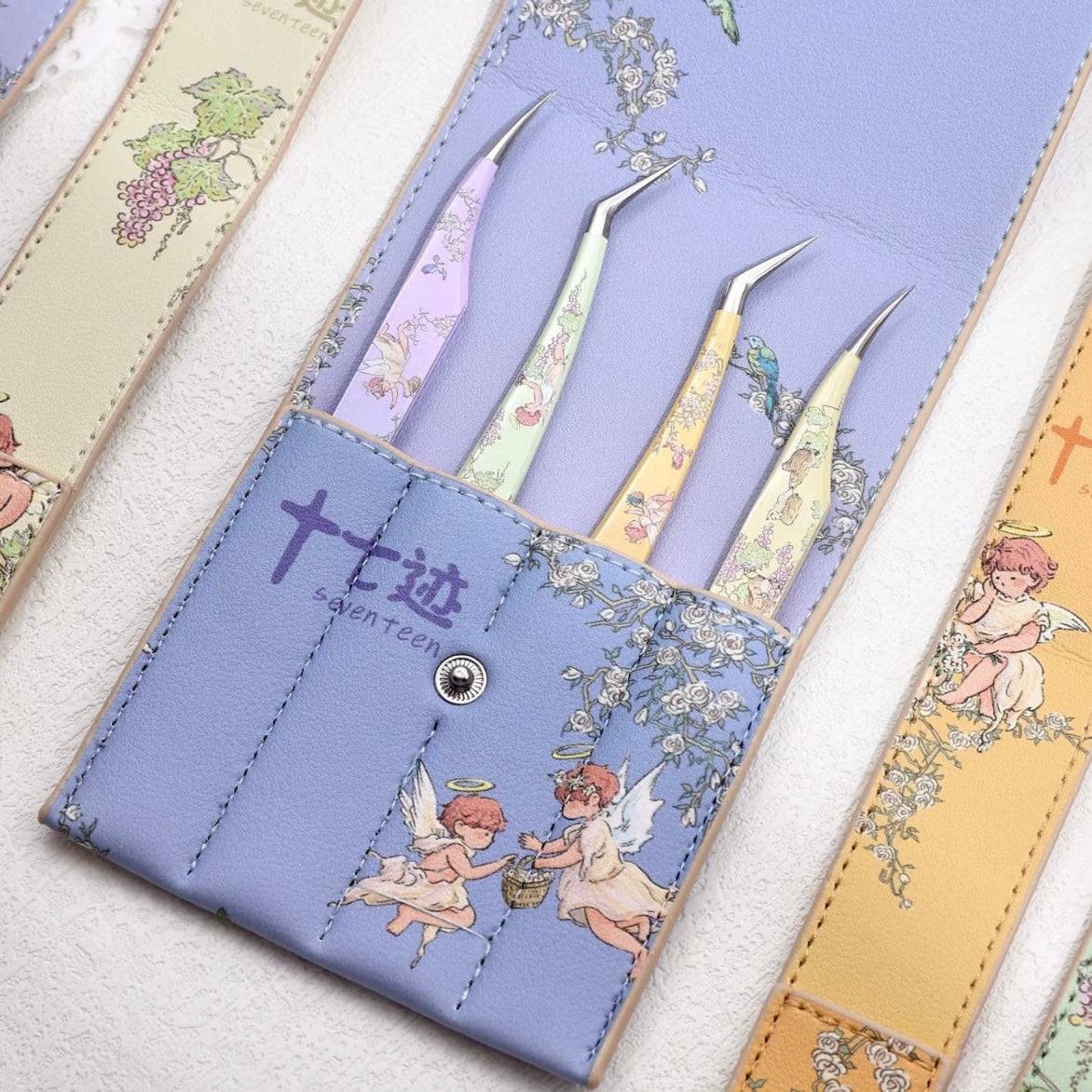 DIY miniature Scene Sticker Seventeen Desert Grandma Collaboration Tweezers Angel - Dreamy - Dolphin Tweezers Angel - Floral Letter - Dolphin Tweezers Angel - Sunward - Golden Feather Tweezers Angel - First Bloom - Golden Feather Tweezers - S 3