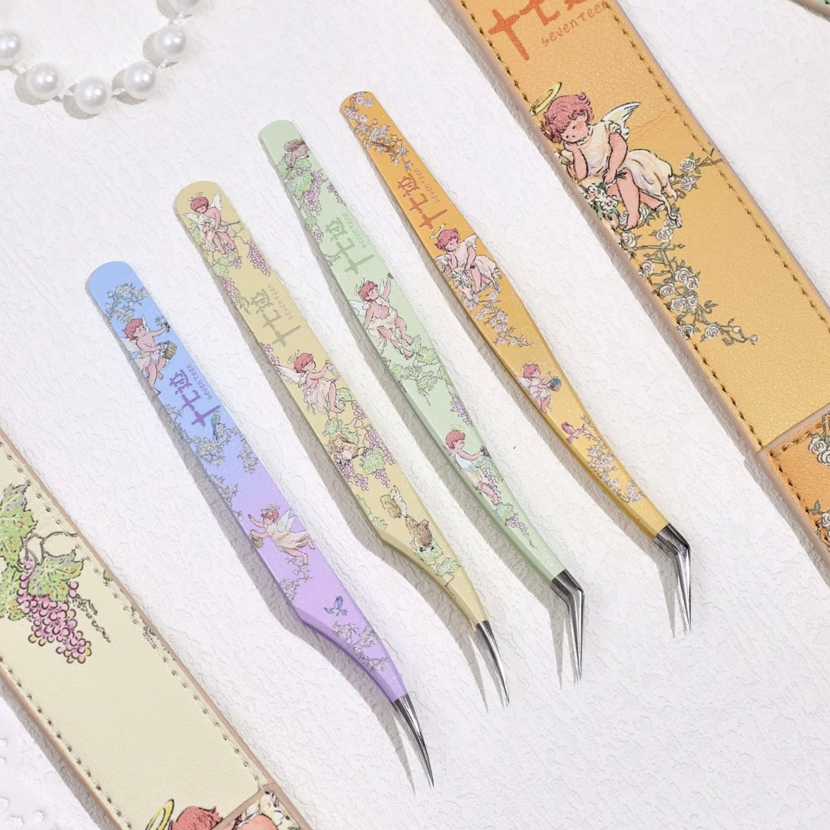 DIY miniature Scene Sticker Seventeen Desert Grandma Collaboration Tweezers Angel - Dreamy - Dolphin Tweezers Angel - Floral Letter - Dolphin Tweezers Angel - Sunward - Golden Feather Tweezers Angel - First Bloom - Golden Feather Tweezers - S 5
