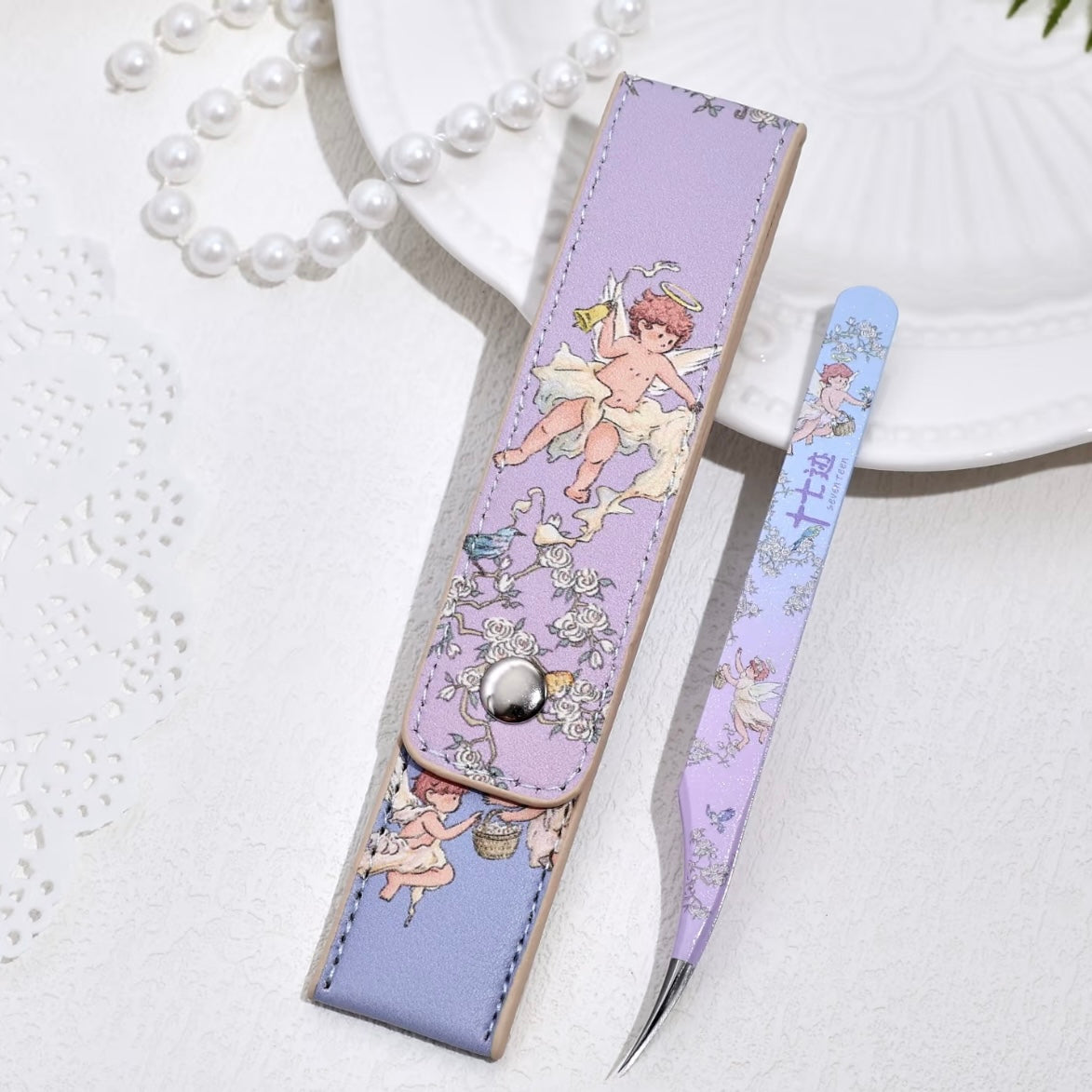 Desert Grandma Collaboration Tweezers Angel - Dreamy - Dolphin Tweezers Angel - Floral Letter - Dolphin Tweezers Angel - Sunward - Golden Feather Tweezers Angel - First Bloom - Golden Feather Tweezers - S