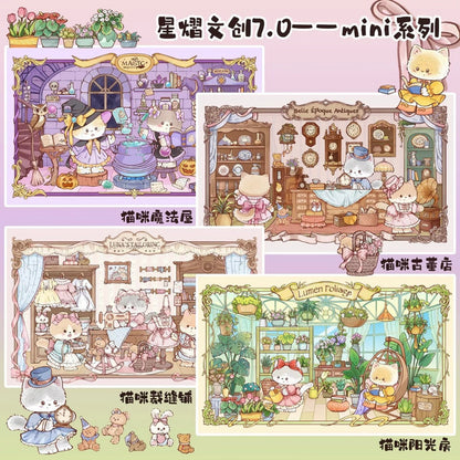 Vol. 7 Meow  Cats Life Cat Magic House Cat Antique Shop Cat Tailor Shop Cat Sunroom - M