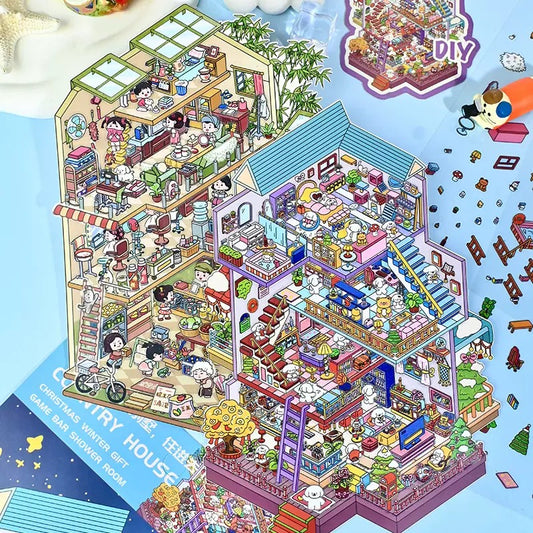 DIY miniature Scene Sticker senyou Vol. 2 Country House Childhood Time Machine - L 1