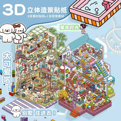 DIY miniature Scene Sticker senyou Vol. 2 Country House Childhood Time Machine - L 2