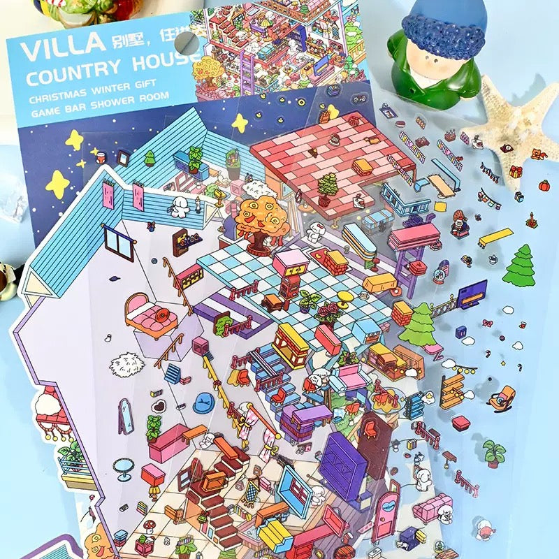 DIY miniature Scene Sticker senyou Vol. 2 Country House Childhood Time Machine - L 3