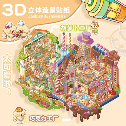 DIY mininature Scene Sticker senyou Large Vol. 5 Carrot Factory Chocolate Factory - M 1