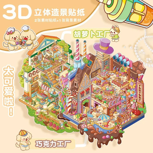 DIY mininature Scene Sticker senyou Large Vol. 5 Carrot Factory Chocolate Factory - M 1