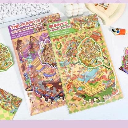 DIY mininature Scene Sticker senyou Large Vol. 5 Carrot Factory Chocolate Factory - M 4
