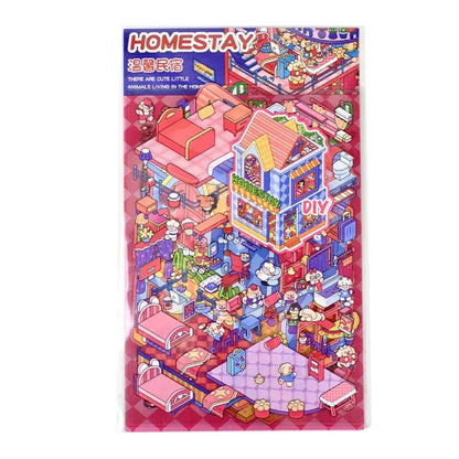 DIY mininature Scene Sticker senyou Large Vol. 6 Cozy Guesthouse Art School - XL 4