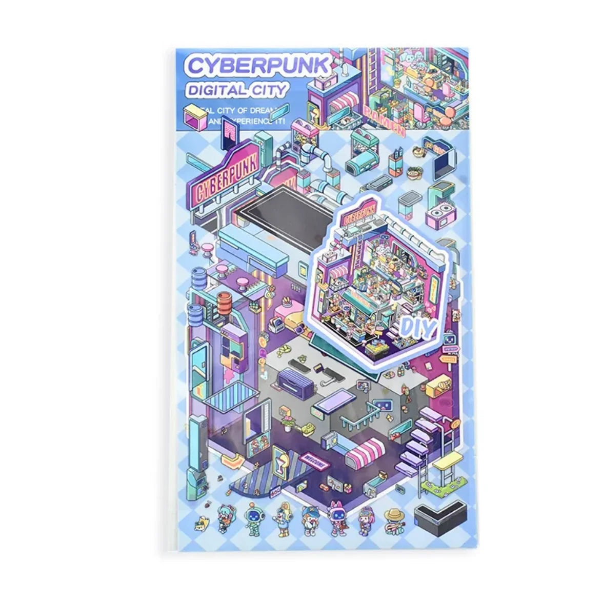 DIY mininature Scene Sticker senyou Large Vol. 7 Neon Punk Halloween Hotel - M 4