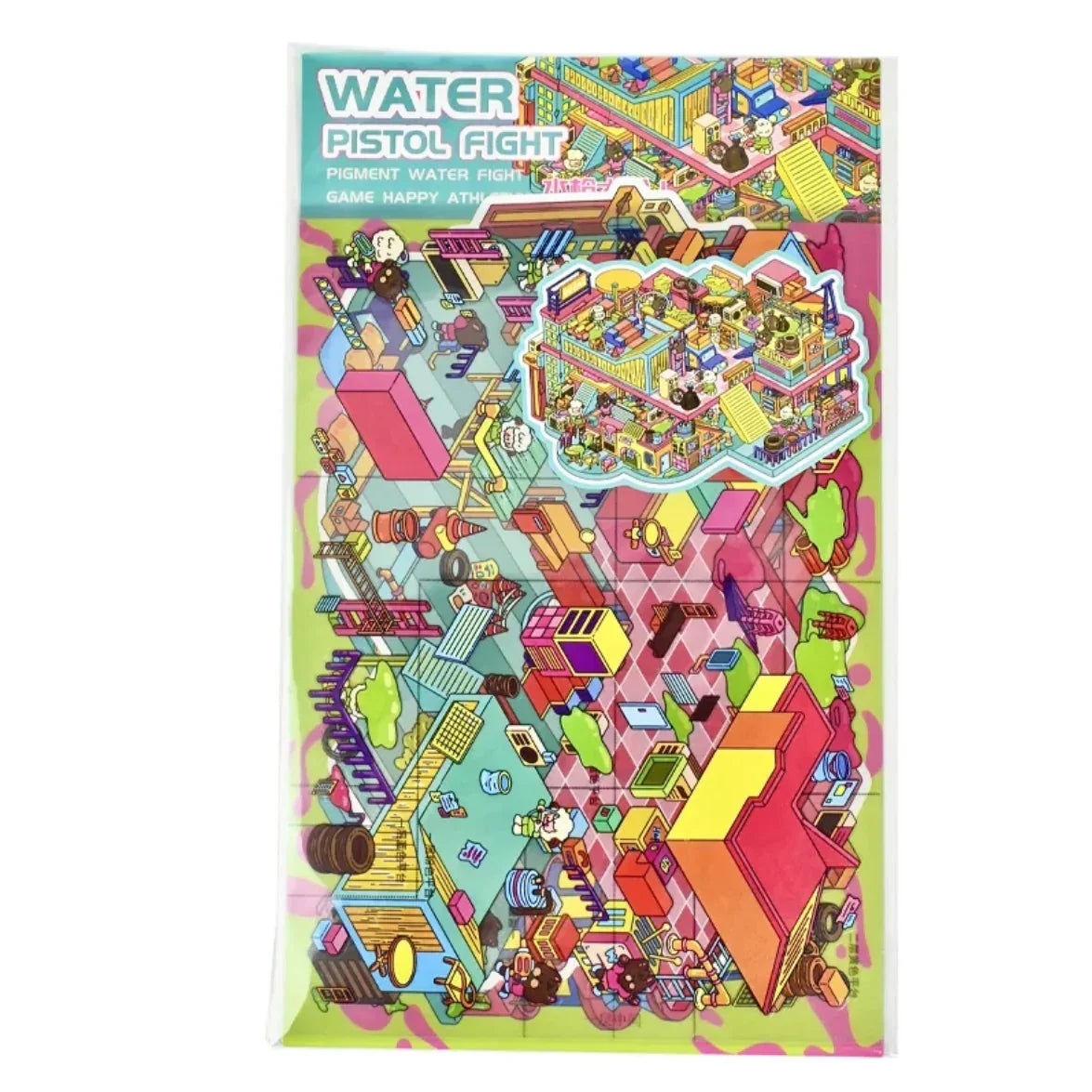 DIY mininature Scene Sticker senyou Large Vol. 10 Game Series Haunted Mansion Water Gun Battle - L 4