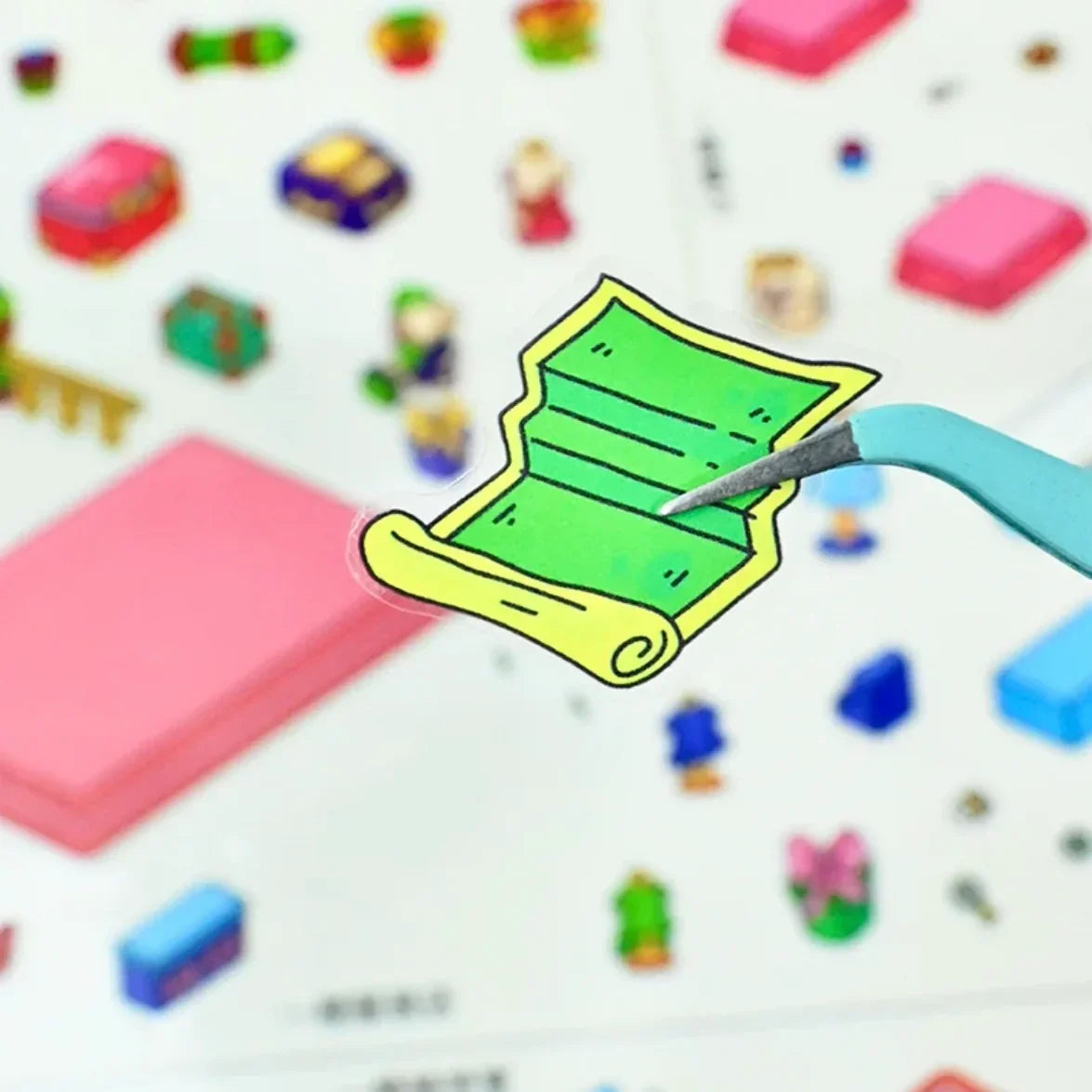 DIY mininature Scene Sticker senyou Large Vol. 10 Game Series Haunted Mansion Water Gun Battle - L 5