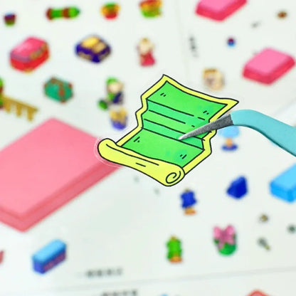 DIY mininature Scene Sticker senyou Large Vol. 10 Game Series Haunted Mansion Water Gun Battle - L 5