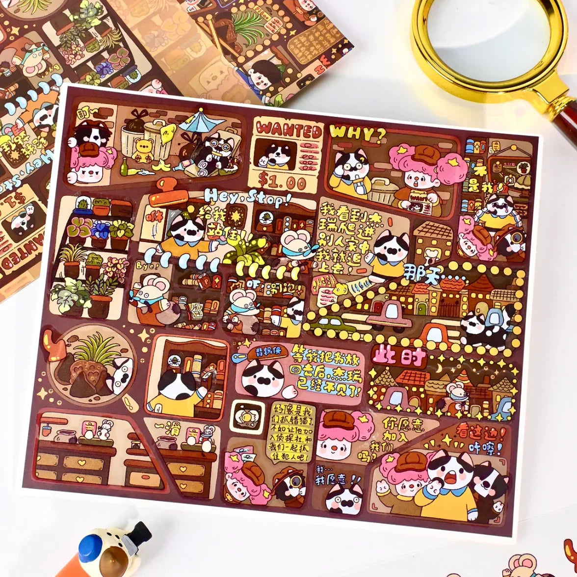 DIY mininature Scene Sticker senyou Large Vol. 13 Detective Series Mini Theater 1 Mini Theater 2 - M 6