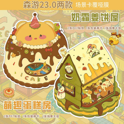 DIY mininature Scene Sticker senyou Large Vol. 23 Flip Series Cute Cake House Frosted Gingerbread House - XL 1