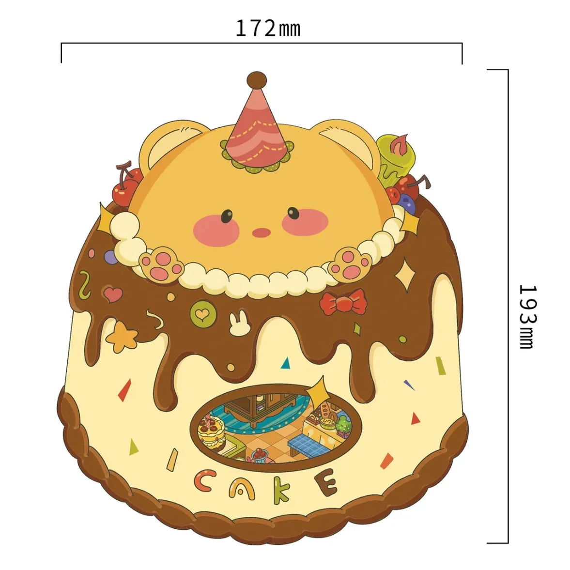 DIY mininature Scene Sticker senyou Large Vol. 23 Flip Series Cute Cake House Frosted Gingerbread House - XL 5