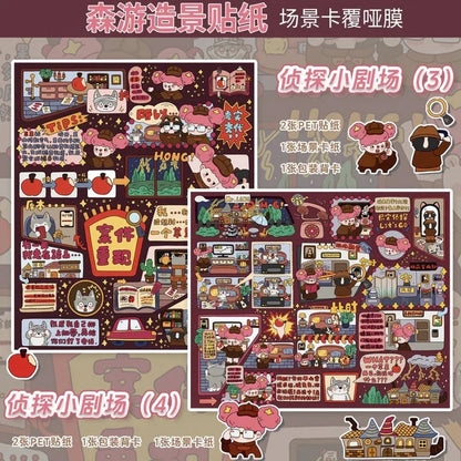 DIY mininature Scene Sticker senyou Large Vol. 26 Detective Series Mini Theater 3 Mini Theater 4 - M 1