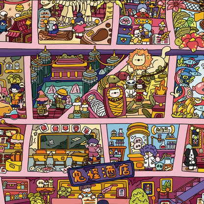 DIY mininature Scene Sticker senyou Large Vol. 29 Cubicle Series Royal Apartment Monster Hotel - L 2