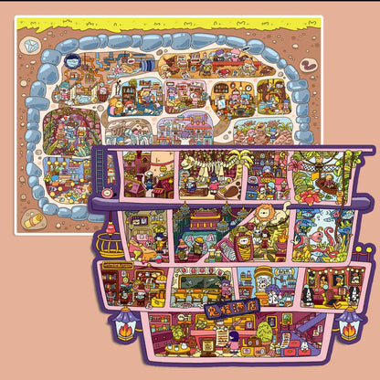 DIY mininature Scene Sticker senyou Large Vol. 29 Cubicle Series Royal Apartment Monster Hotel - L 3